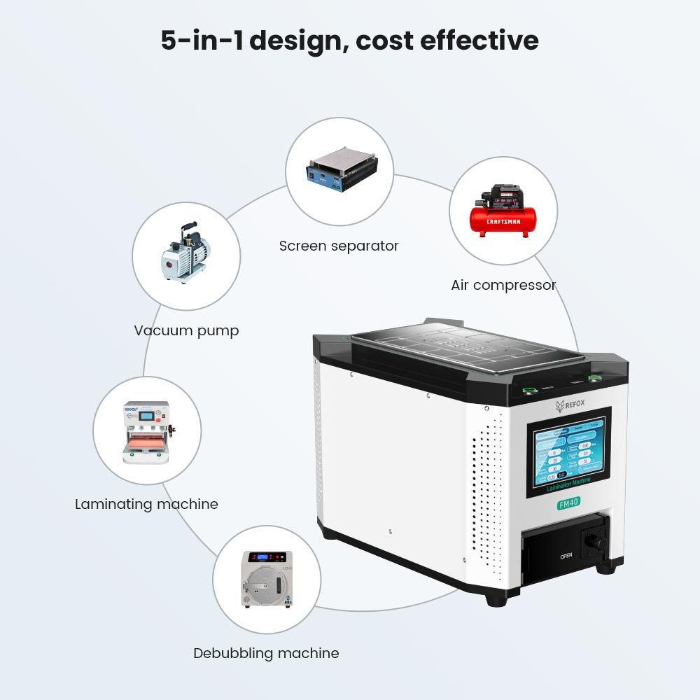 REFOX FM-40 5in1 Laminating Ma - Screen Alignment Tool review and price