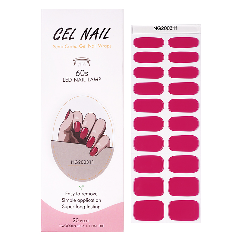 Huizi French Gel Nail Strips P - Full Cover Adhesive review and price