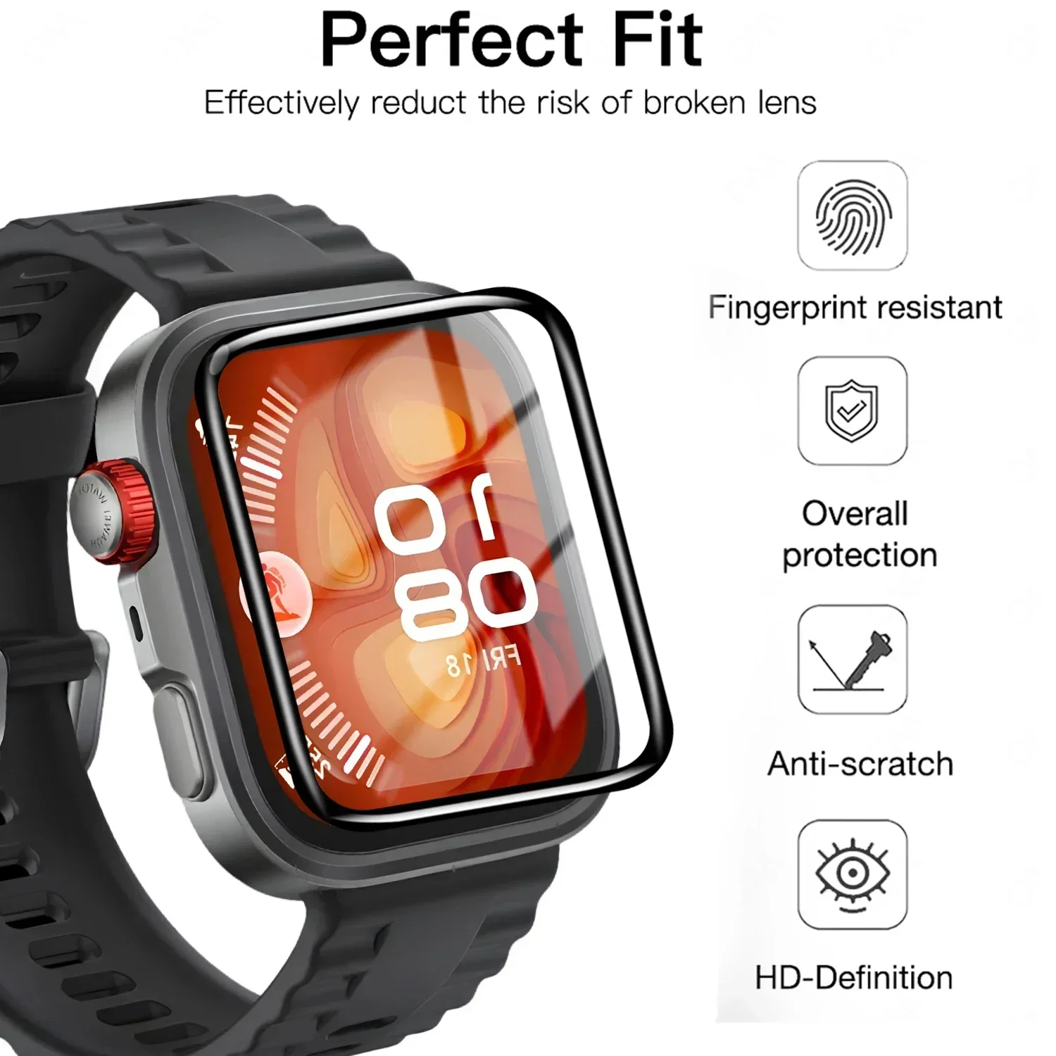 5 Pcs Tempered film For Huawei - Smartwatch Screen Film review and price